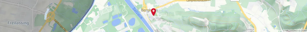 Kartendarstellung des Standorts für Apotheke Zum heiligen Georg in 5101 Bergheim